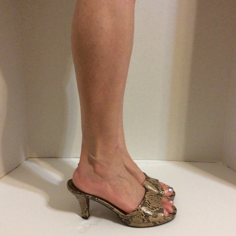 East 5th Animal Print Heeled Sandals